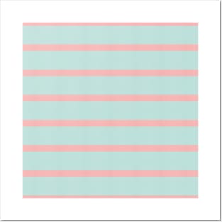 Pink Stripe Pattern Posters and Art